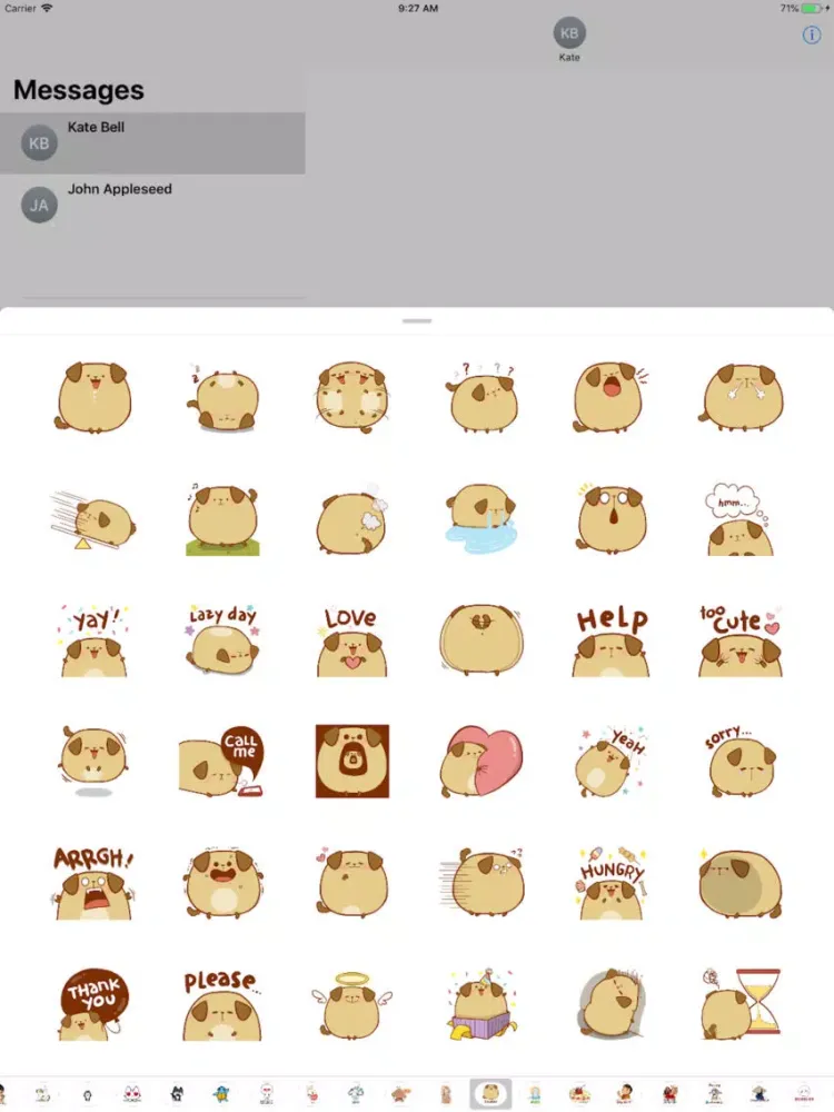 Tangkapan skrin Chubby the Dog iPad 