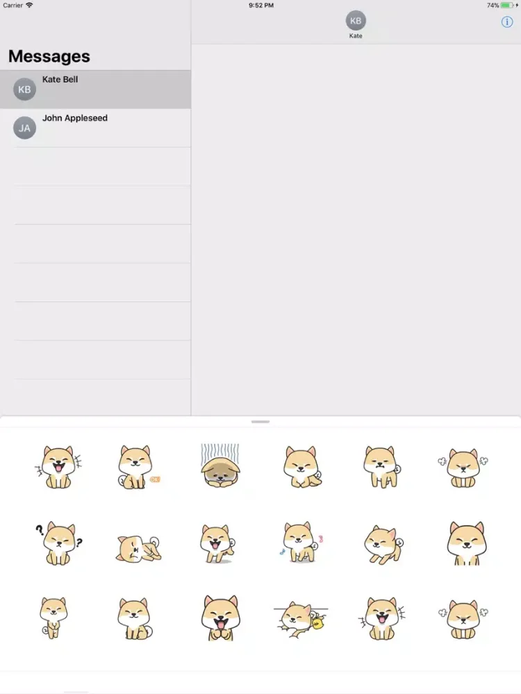 Zrzuty ekranu Puppy Love Animated Stickers iPad 