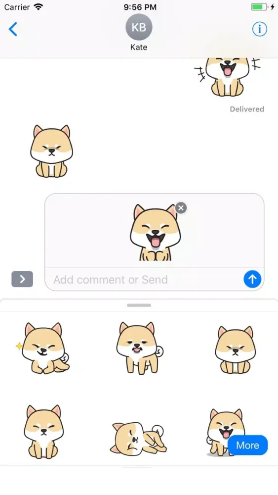 Zrzuty ekranu Puppy Love Animated Stickers