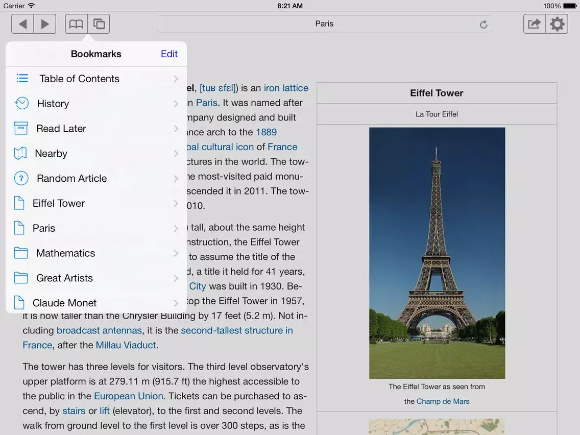 Wikibot 2 — A Wikipedia Articles Reader iPad  Ekran Görüntüleri