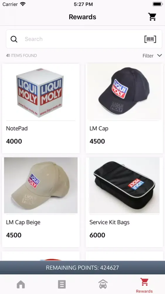 Capturas de tela do Liqui Moly ADVANTAGE