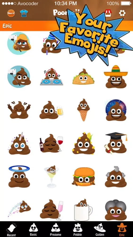 Poomoji سکرین شاٹس