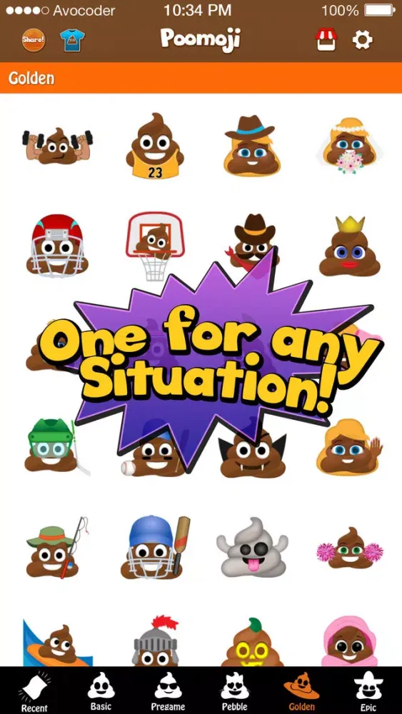 Poomoji سکرین شاٹس