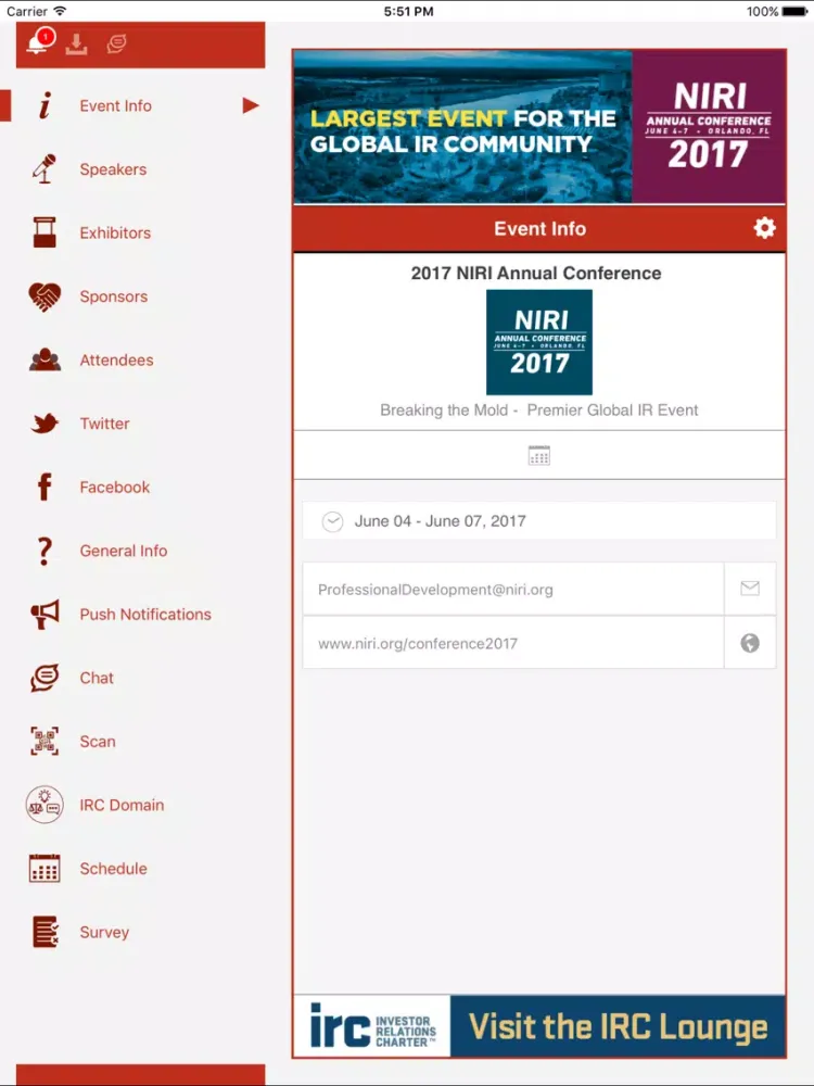 NIRI AC2017 iPad  Screenshots