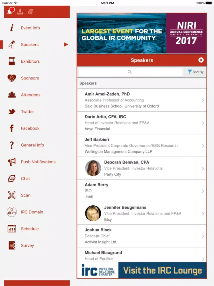 NIRI AC2017 iPad  Screenshots