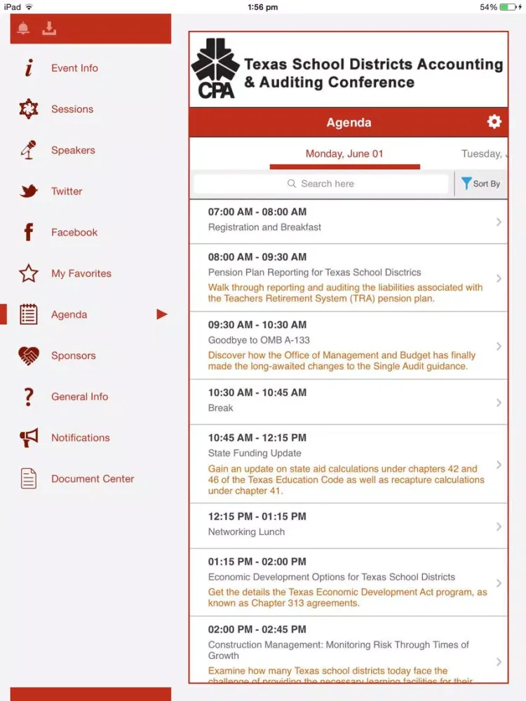 تصاویر TSCPA App iPad 