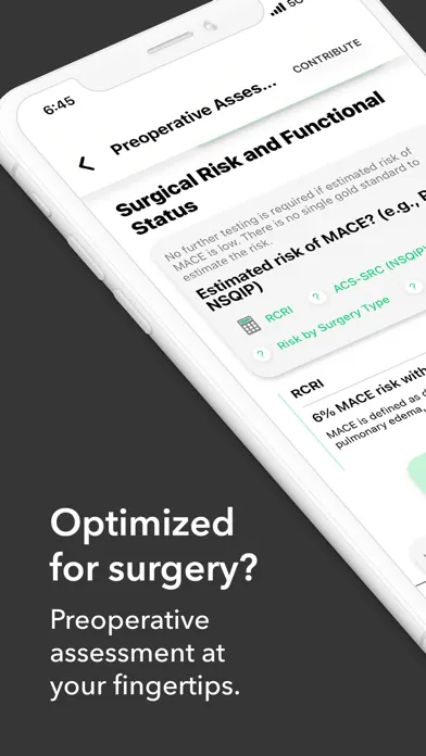 avoMD: Preoperative Eval Screenshots