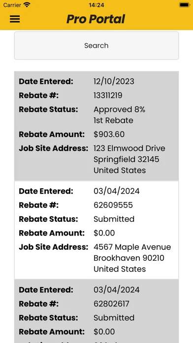 Capturas de tela do Armadillo Builder Rebate