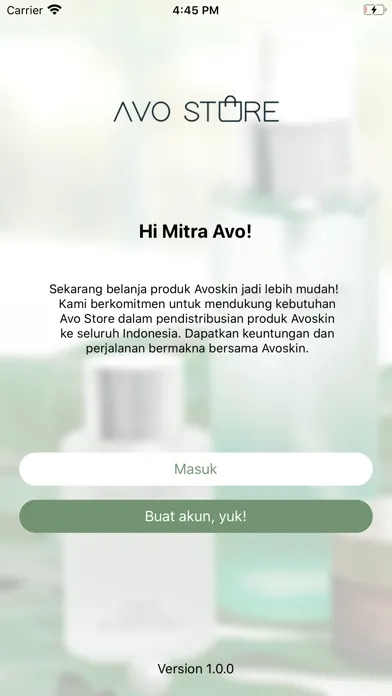 Ảnh chụp màn hình của Avo Store App
