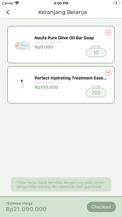 Ảnh chụp màn hình của Avo Store App