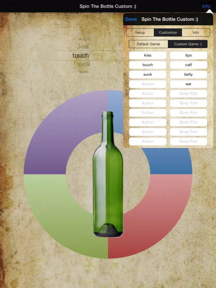Spin The Bottle Custom iPad  Screenshots