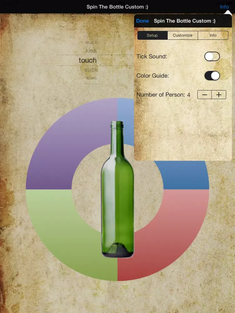 Spin The Bottle Custom iPad  Screenshots