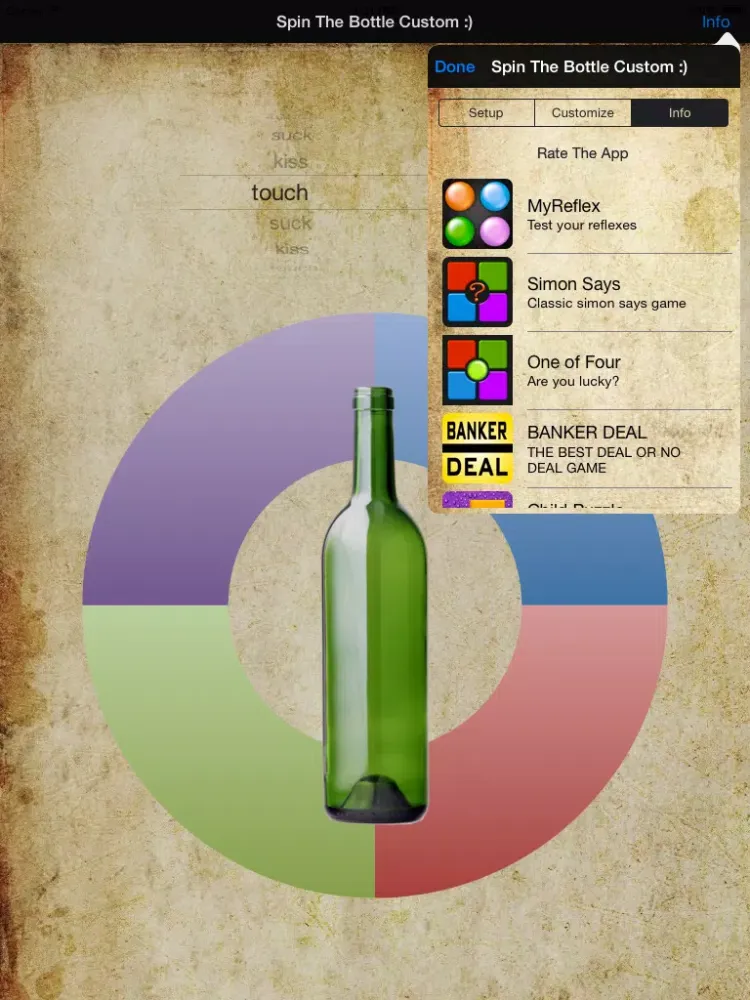 Spin The Bottle Custom iPad  Screenshots