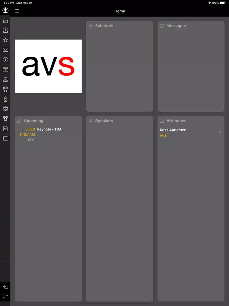 Screenshot di AVS Events iPad 