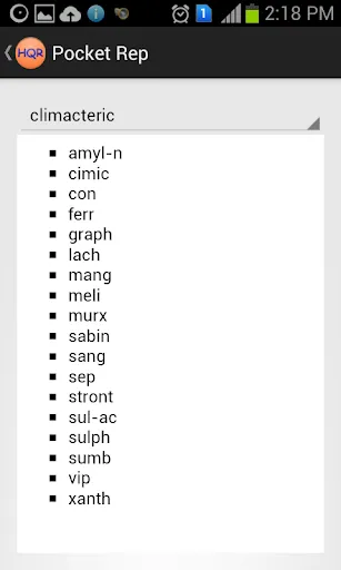 Homeopathic Quick Reference Screenshots