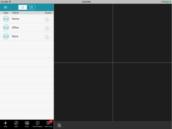 Tangkapan skrin EagleEyes-lite iPad 