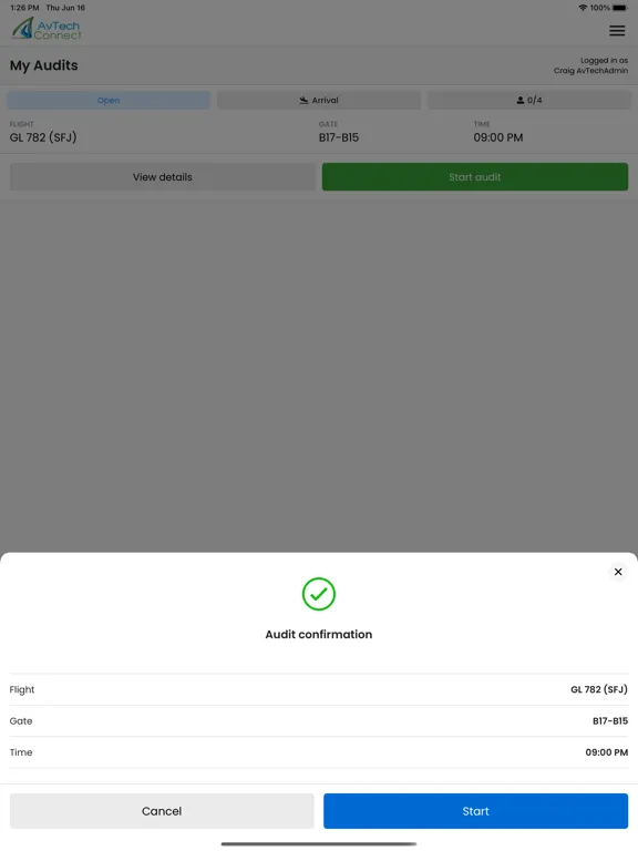 AvTech Auditor iPad  スクリーンショット