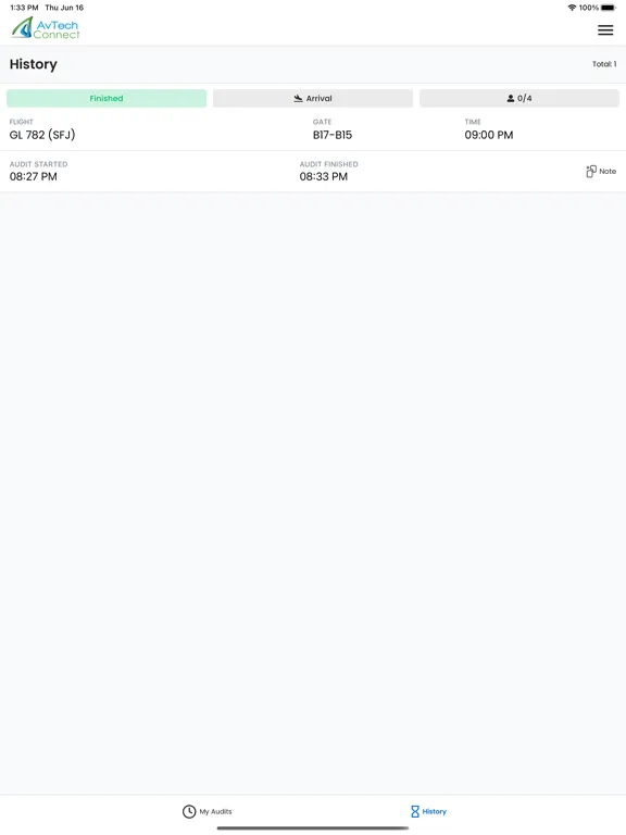 AvTech Auditor iPad  スクリーンショット