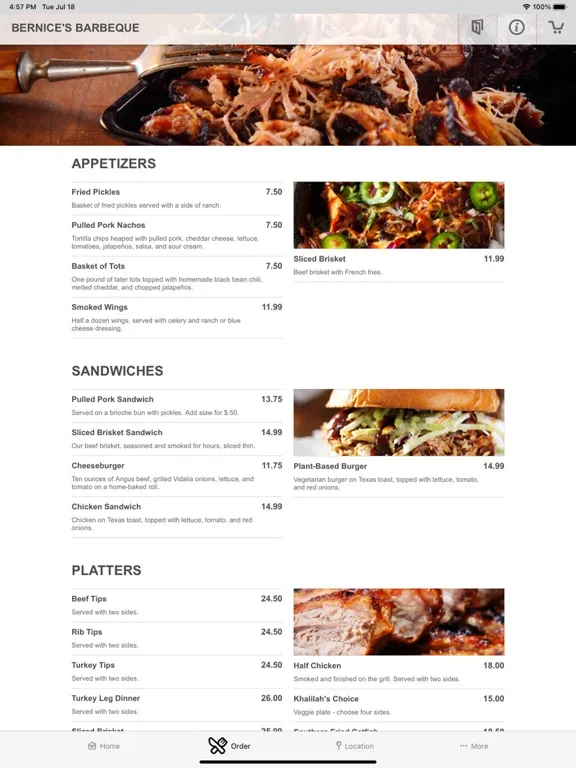 Bernice's BBQ iPad  スクリーンショット