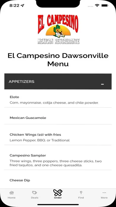 Captures d'écran de El Campesino Restaurant