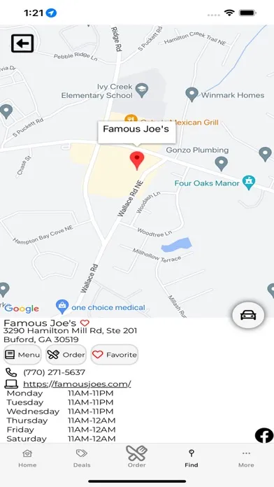 Zrzuty ekranu Famous Joe's