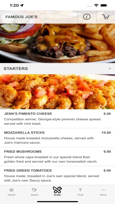 Zrzuty ekranu Famous Joe's