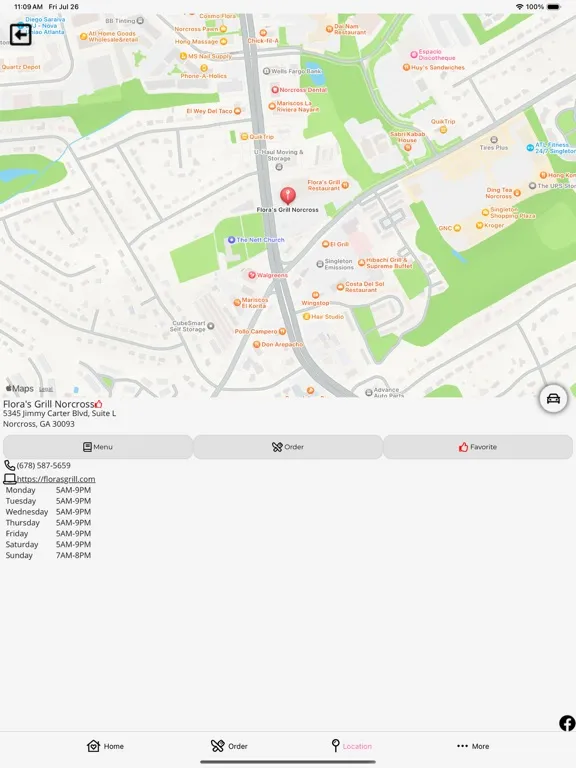 Floras Grill iPad  스크린샷