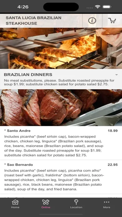 Captures d'écran de Santa Lucia Steakhouse