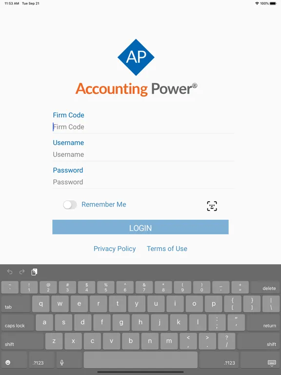 Tangkapan skrin Accounting Power iPad 