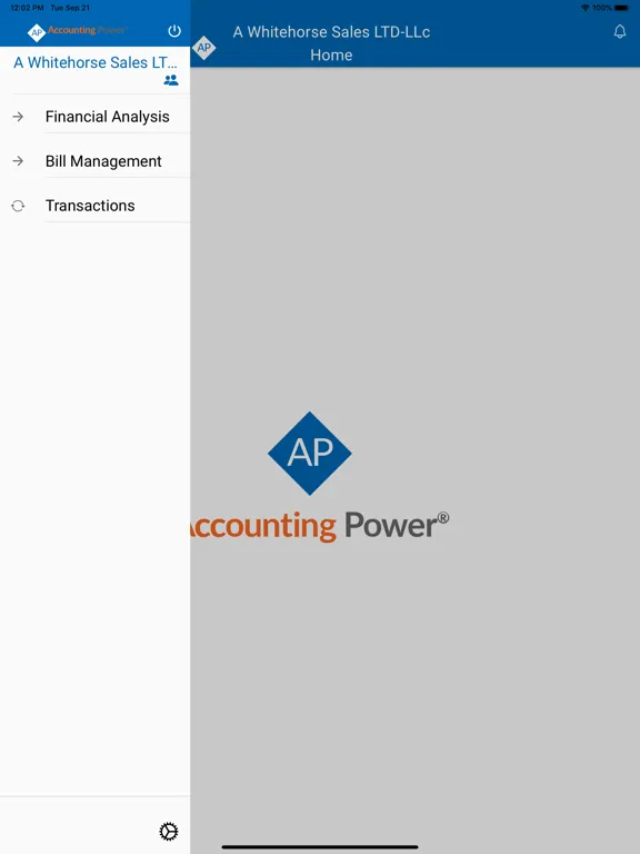 Tangkapan skrin Accounting Power iPad 