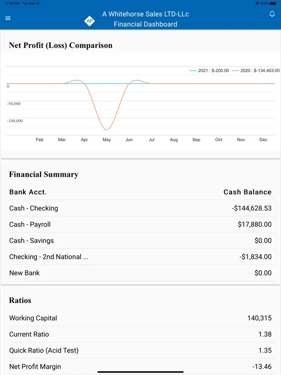 Tangkapan skrin Accounting Power iPad 