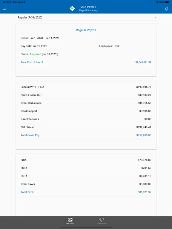 Capturas de pantalla de Payroll Relief iPad 