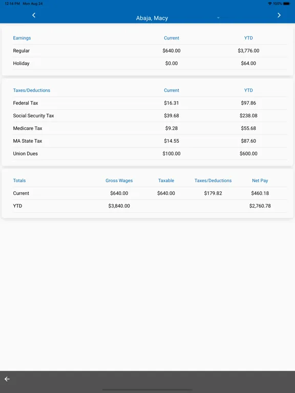Capturas de pantalla de Payroll Relief iPad 