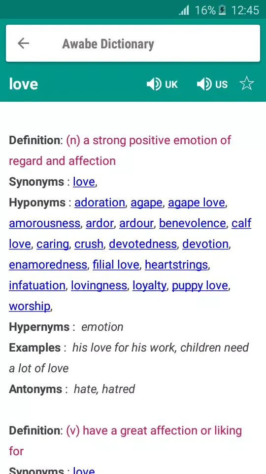 Awabe Dictionary 스크린샷