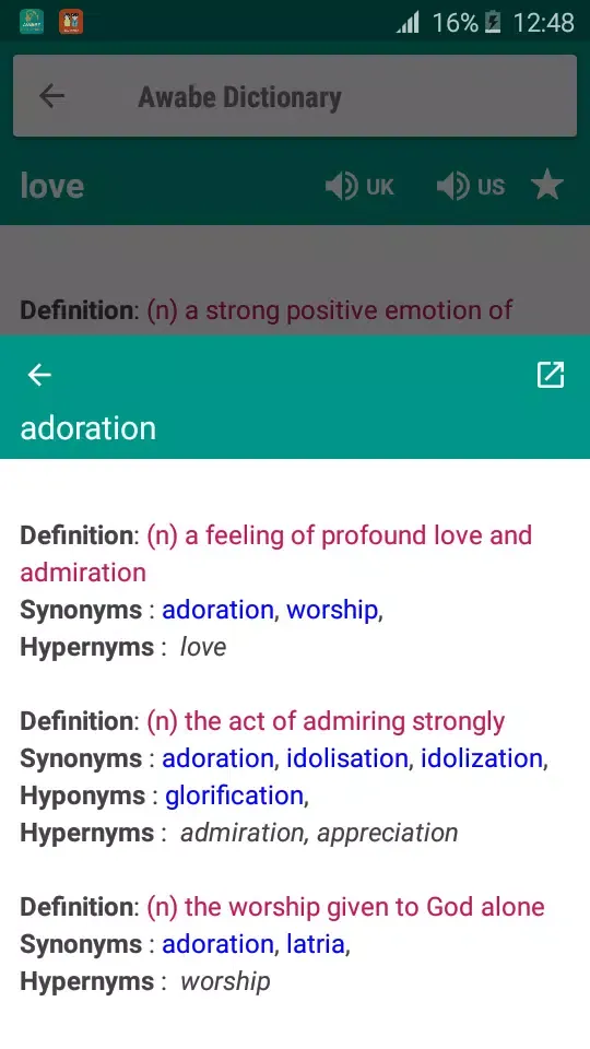 Awabe Dictionary 스크린샷
