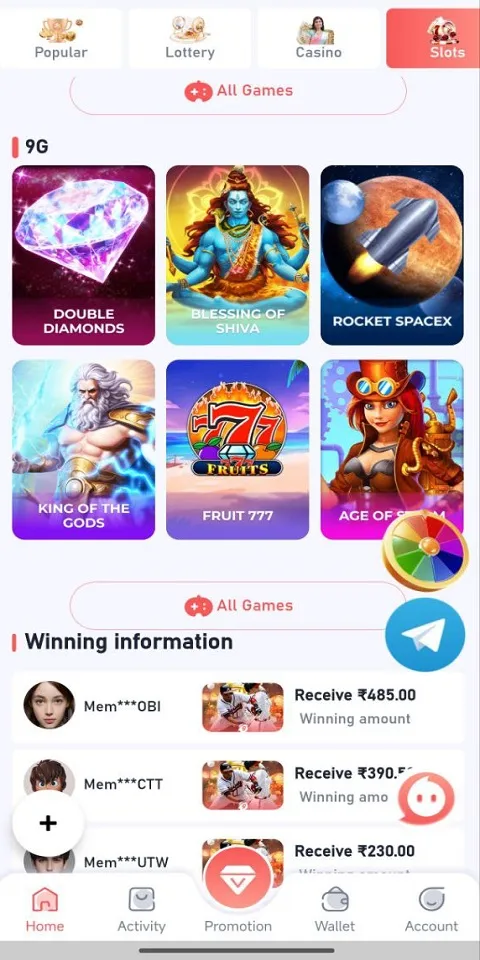 Drip Casino App Screenshots