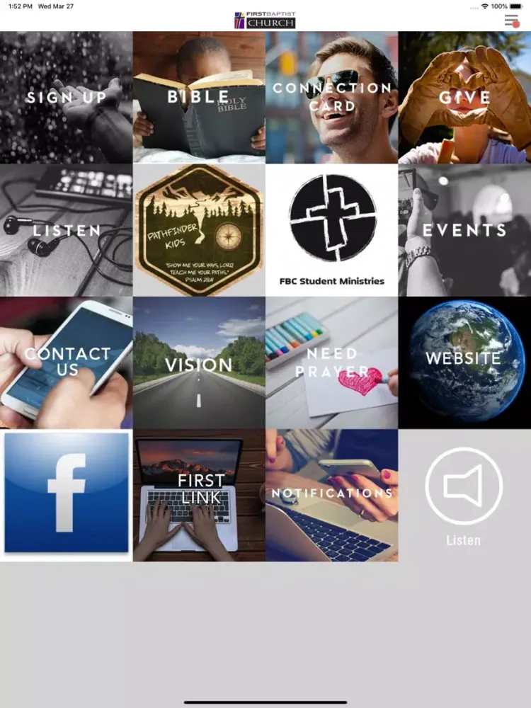 Capturas de pantalla de First Baptist Cambridge iPad 