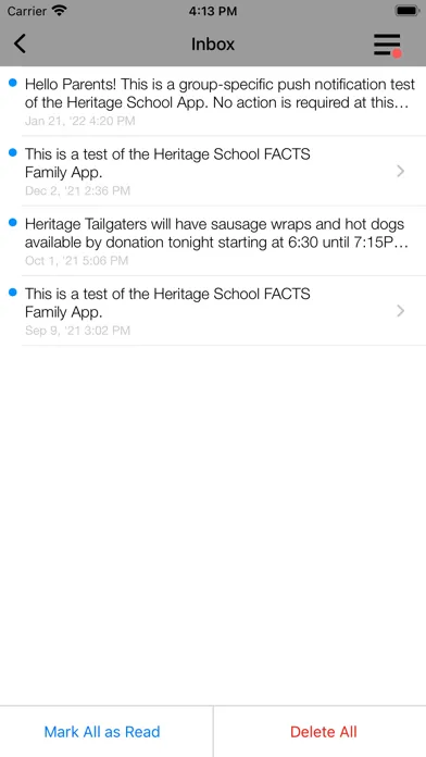 Tangkapan layar Heritage School App