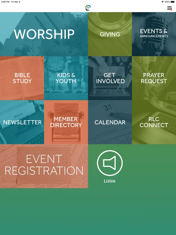 Capturas de tela do Redeemer Lutheran Peoria IL iPad 