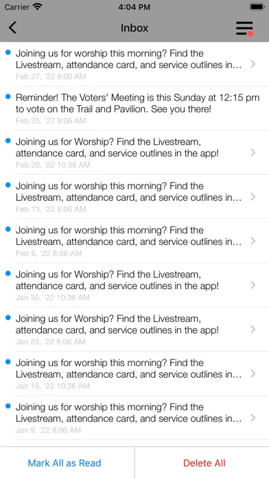 Capturas de tela do Redeemer Lutheran Peoria IL