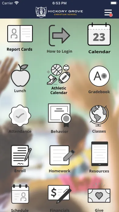 Capturas de tela do Hickory Grove Christian Sch