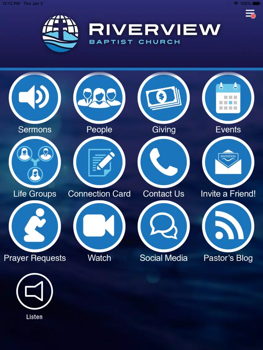 Riverview Baptist Church iPad  スクリーンショット