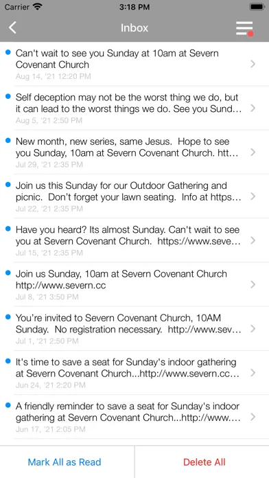 Captures d'écran de The Severn App