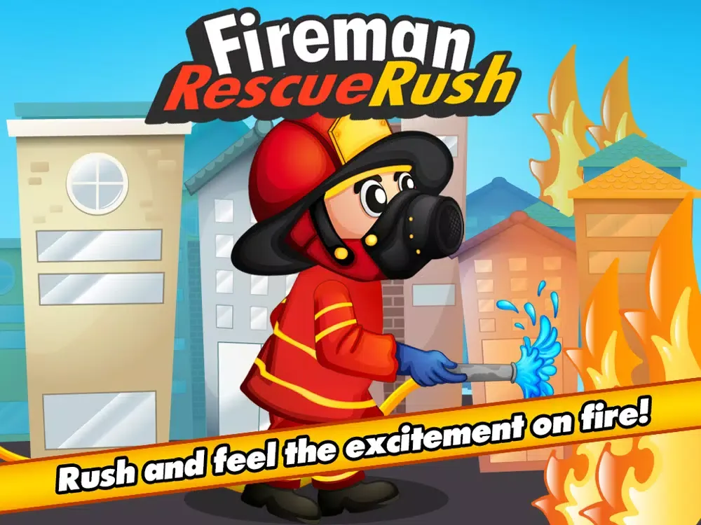 Ảnh chụp màn hình của Fireman Rescue Rush - Run and jump over the fire! iPad 