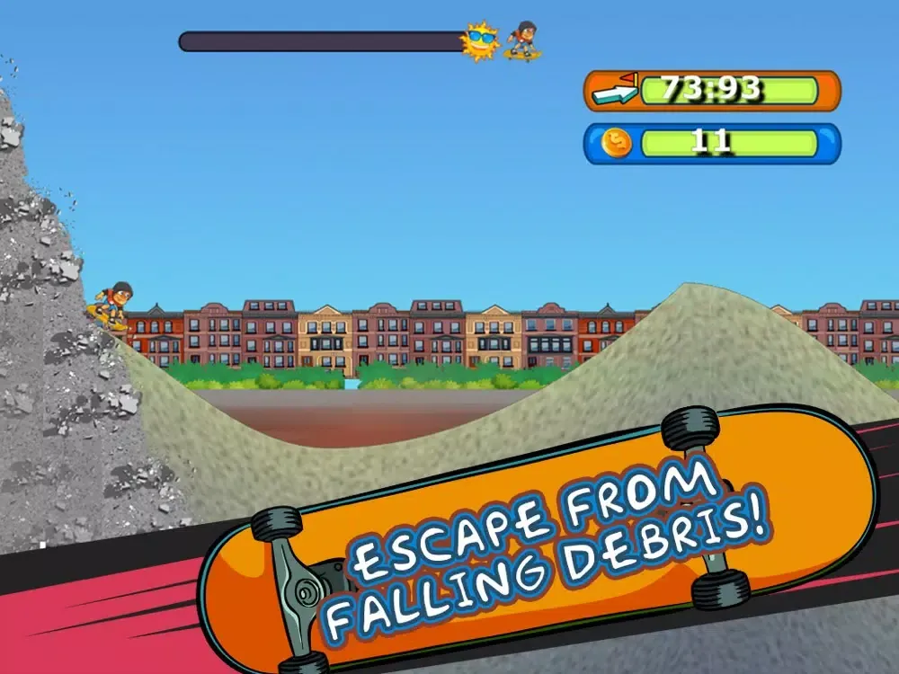 Longboard Larry - Free Street Surfing Skate-board Game iPad  स्क्रीनशॉट