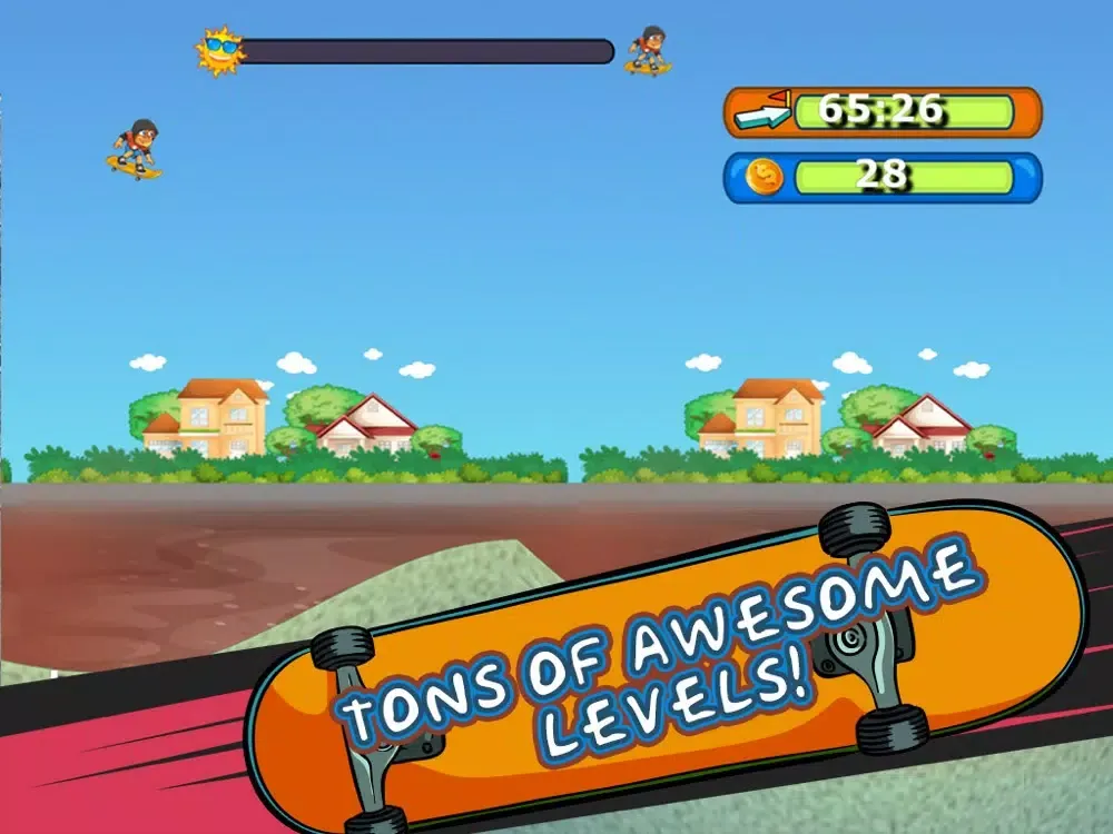 Longboard Larry - Free Street Surfing Skate-board Game iPad  स्क्रीनशॉट