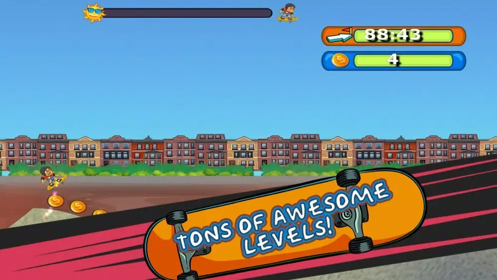Longboard Larry - Free Street Surfing Skate-board Game स्क्रीनशॉट