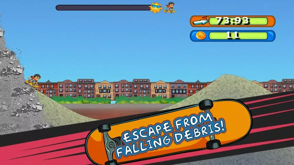 Longboard Larry - Free Street Surfing Skate-board Game स्क्रीनशॉट