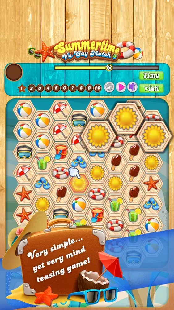 Summertime VaCay Match Three - A Super Fun in the Sun Match Game! (Free) Screenshots