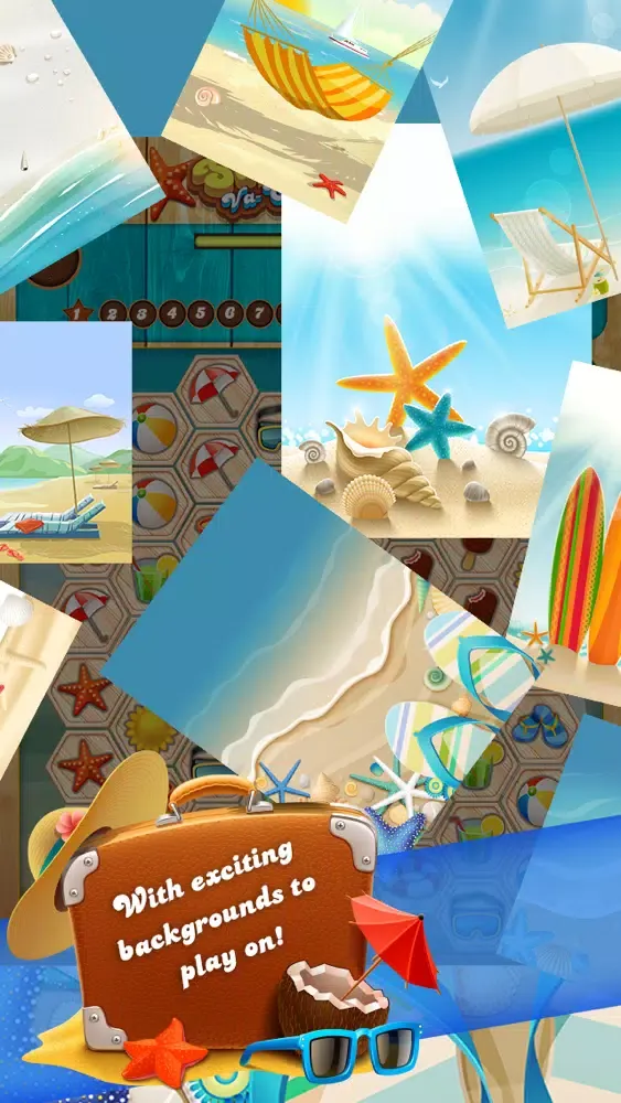 Summertime VaCay Match Three - A Super Fun in the Sun Match Game! (Free) Screenshots